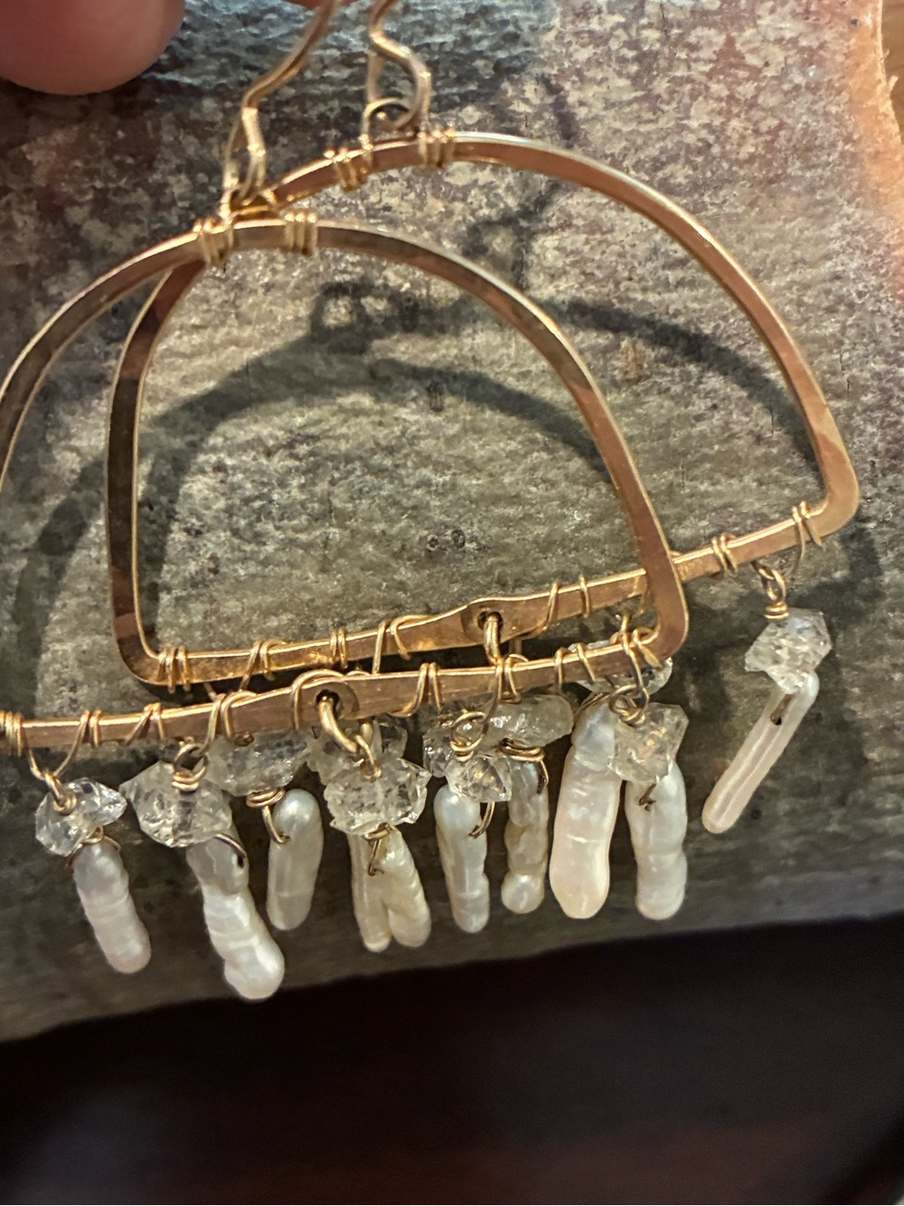 Navone Jewelry- Cerritos Gold/Pearl Earrings
